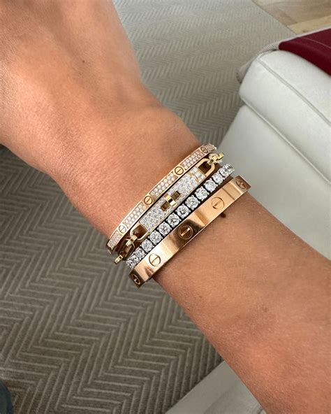 cartier bracelet stack|cartier bracelet stack in style.